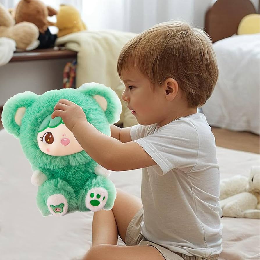 Amazon.co.jp: Muskela 緑のぬいぐるみ、クマのぬいぐるみ